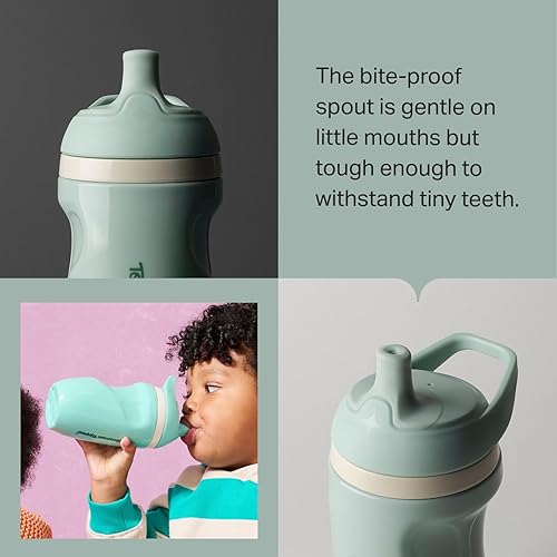 Miniatura 6 de Tommee Tippee Botella de agua aislada de 9 onzas para niños pequeños, sin derrames, vasos para sorber para niños pequeños de 1 a 3 años, válvula de