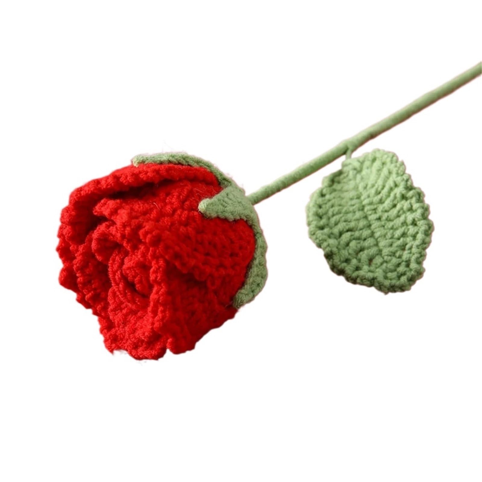 ENWWCH Wedding Crochet Bouquet Creative Knitted Rose Flower Praty Home Decor For Home(Color9)