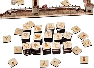 CZYY D&D Tabletop Game Tokens Wood Laser Cut Fantasy RPG Hero and Monster Token Set of 110 Pieces Perfect for Dungeons & Dragons and Pathfinder