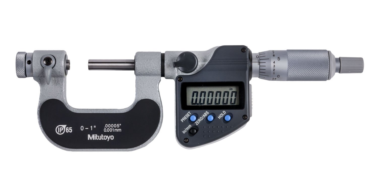 Mitutoyo 326-351-30 Mikrometer, auswechselbare Amboss-Spindelspitze, 0-25 mm
