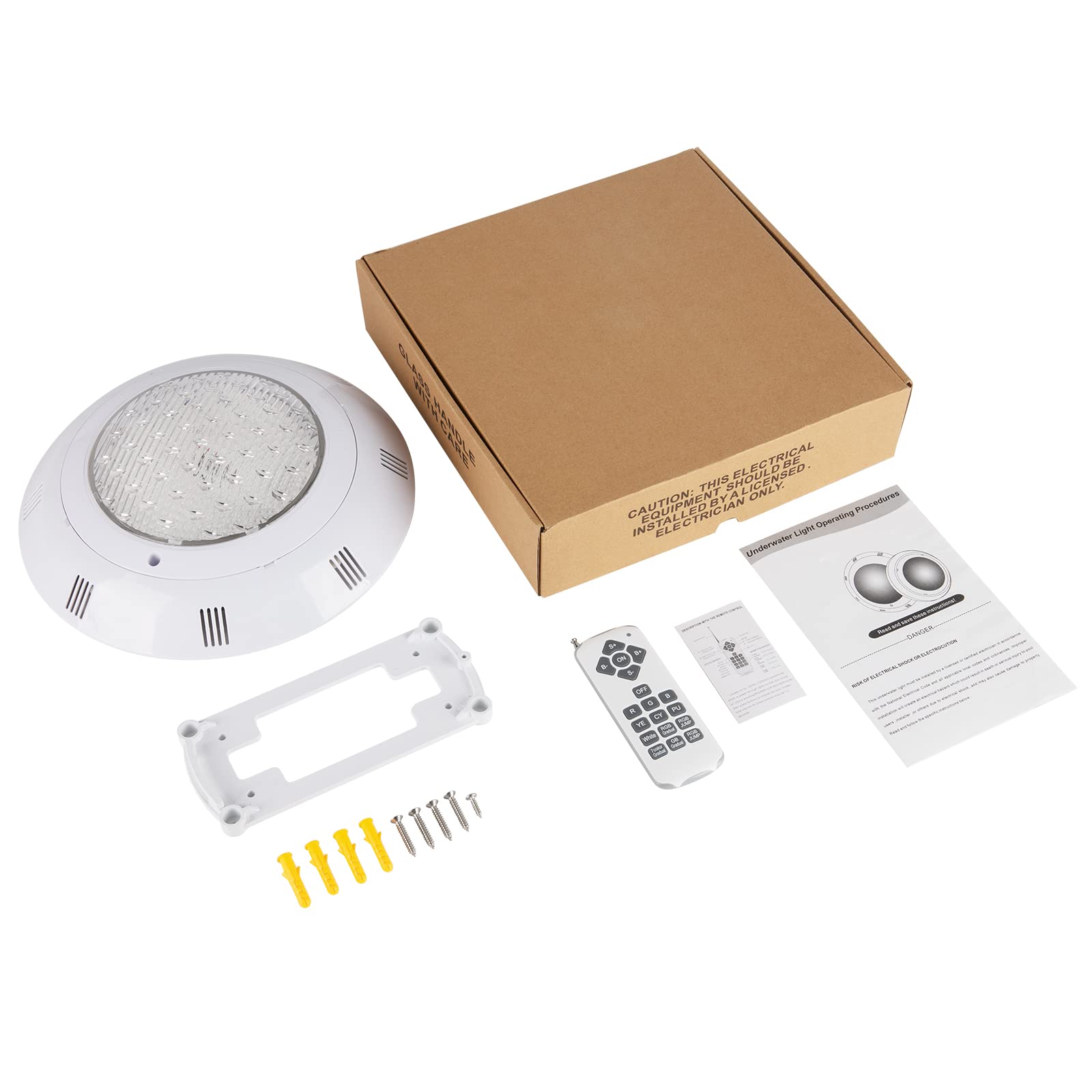 Kingwen Foco led piscina PAR56 RGBW Piscinas Lámpara 38W Con Control Remoto 12V AC/DC Universal Luces led Piscina IP68 Impermeable luces piscina
