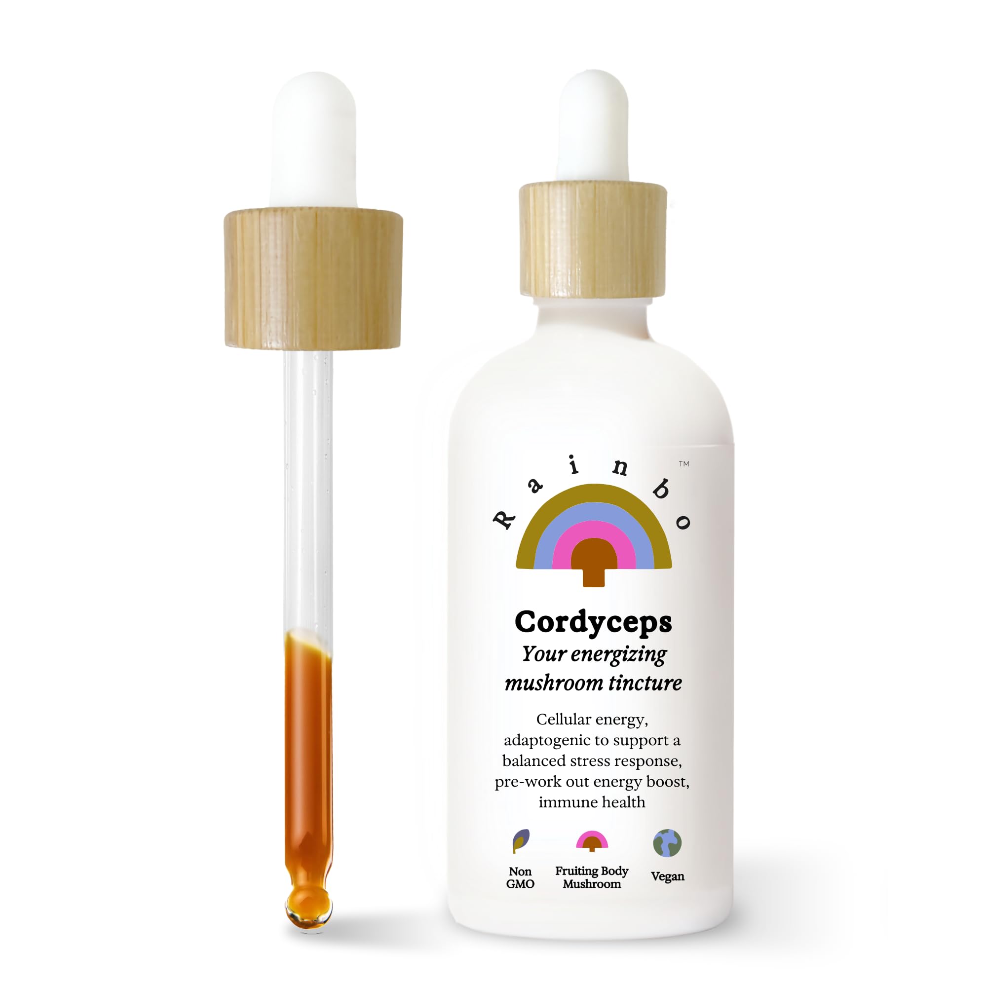 Cordyceps Mushroom Tincture, Dual Extract Mushroom Supplement for Immune Support, Energy, Liquid Cordyceps Supplement, Vegan, Non GMO, 3.4 fl oz
