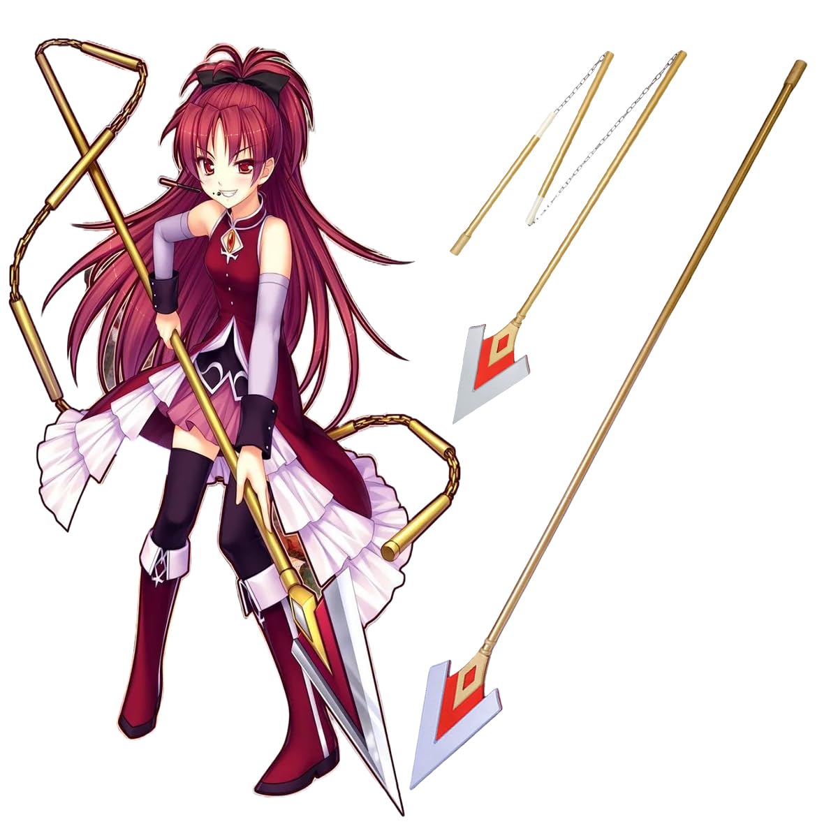 まどマギ　佐倉杏子　衣装武器フルセット Niknock 魔法少女まどか☆マギカ 佐倉杏子 コスプレ衣装
