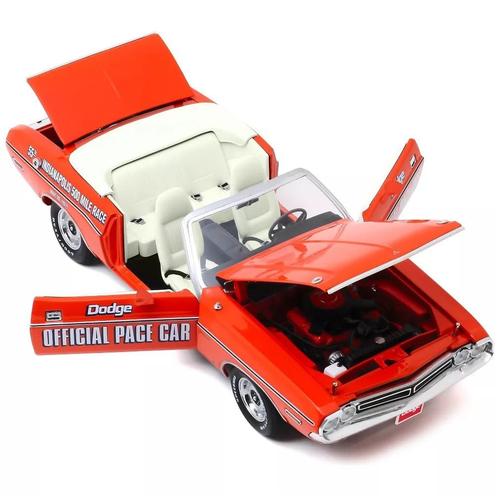 GREENLIGHT DODGE Challenger 1971 Rouge avec bandes noires échelle 1/18