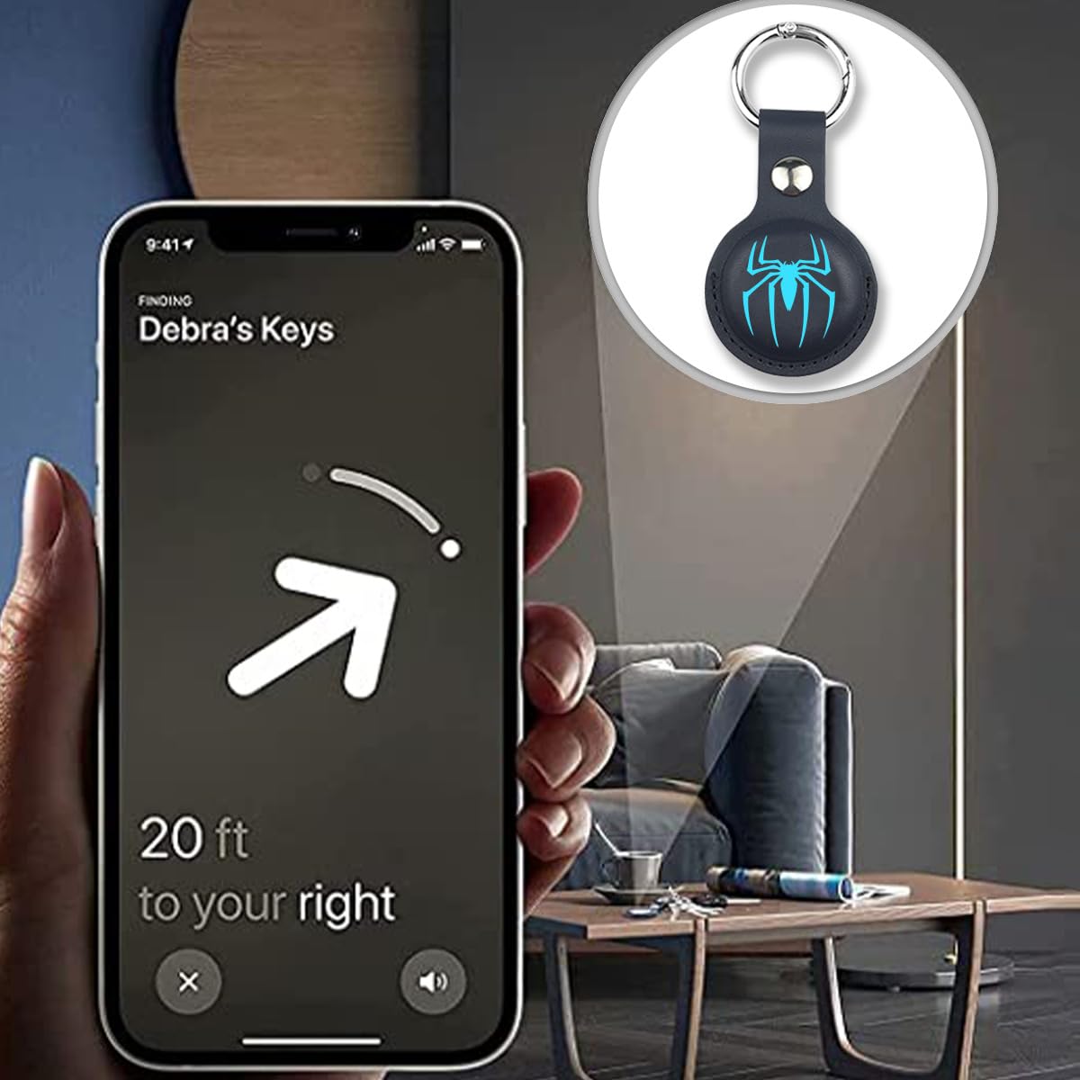 スパイダーマン　air tag ケース Gourmandise Marvel AirTag Compatible Silicone Case, Spider