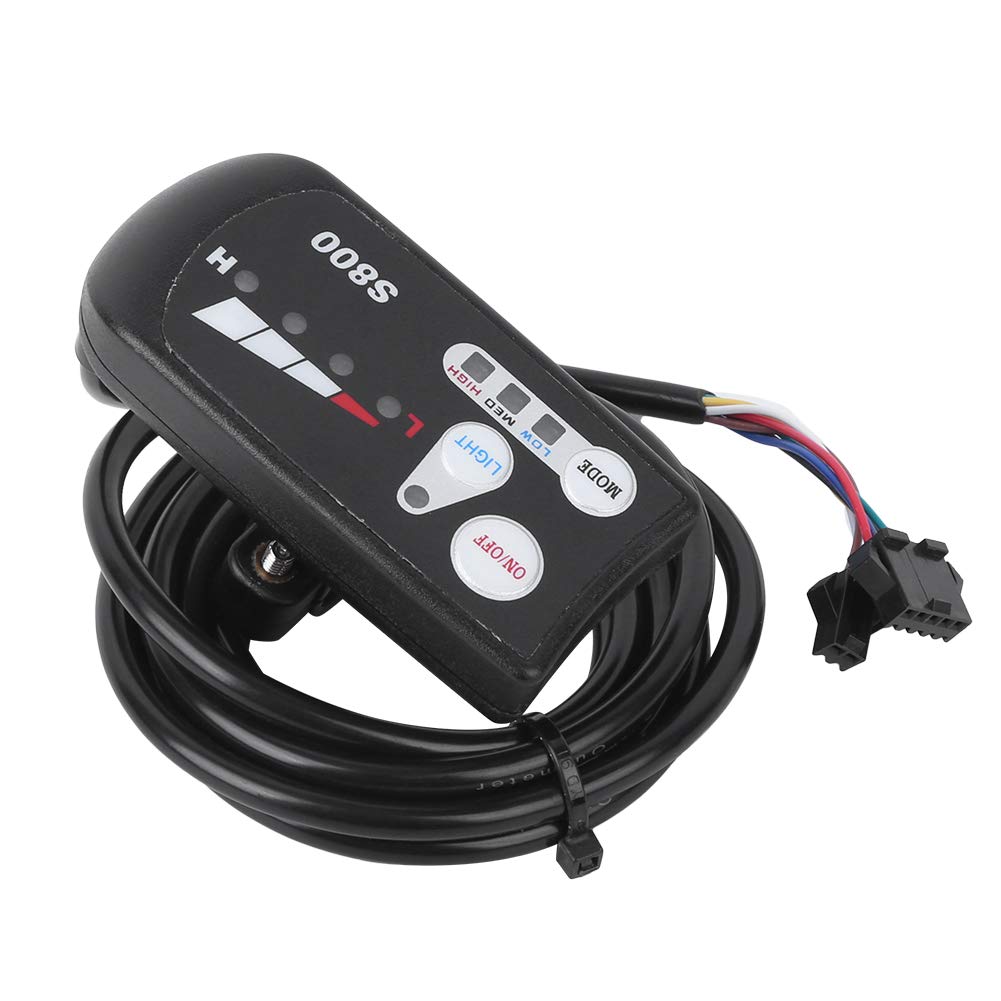 RiToEasysports Electric LED Display, Electric S800 Display Electric Scooter Display Meter Horizontal Black White Screen LED Display Screen Electric Modification Accessories (48V)