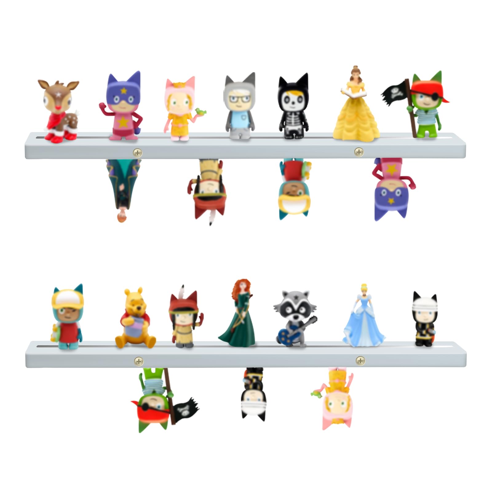 for Tonie Shelf,Tonies Storage for Creative Tonies Magnetic Wall Shelf for Tonie Figures (Strip-Grey)