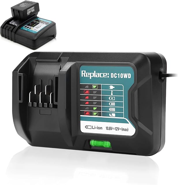 for Makita Charger 10.8V 12V DC10WD DC10SB DC10WC BL1015 BL1016 BL1021B BL1041B Quick Charger(uk plug)