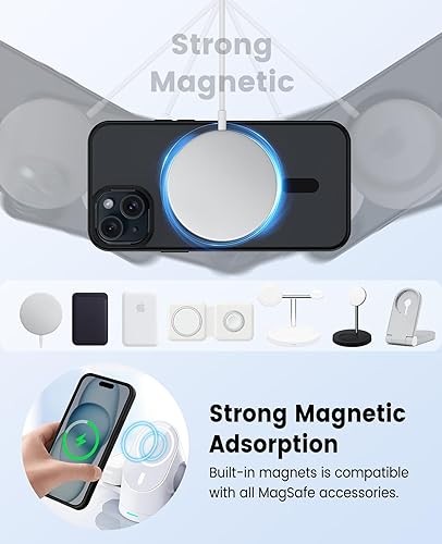 Miniatura 62 de Funda para iPhone 13 Pro Max compatible con MagSafe, funda magnética transparente para iPhone 13 Pro Max con funda protectora delgada a prueba