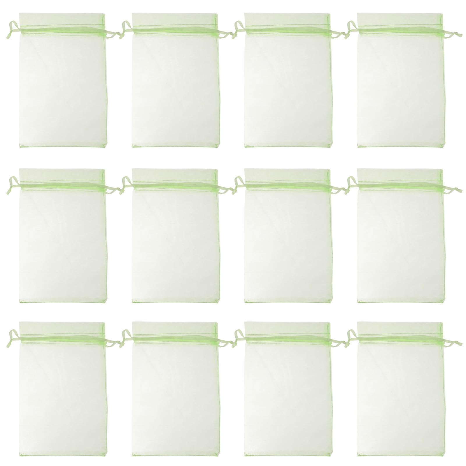 Filet anti-insectes en organza vert 100pcs avec cordon coulissant pour protection des fruits