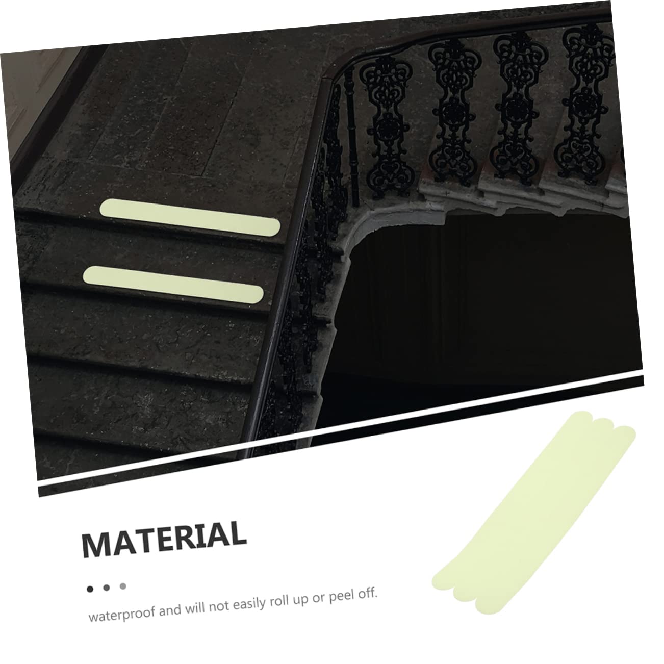 TEHAUX 24pcs Luminous Slip Stickers Durable Bathtub Decals for Safety Non Skid Floor Strips for Stairs and Walkways Household Use Easy to Apply