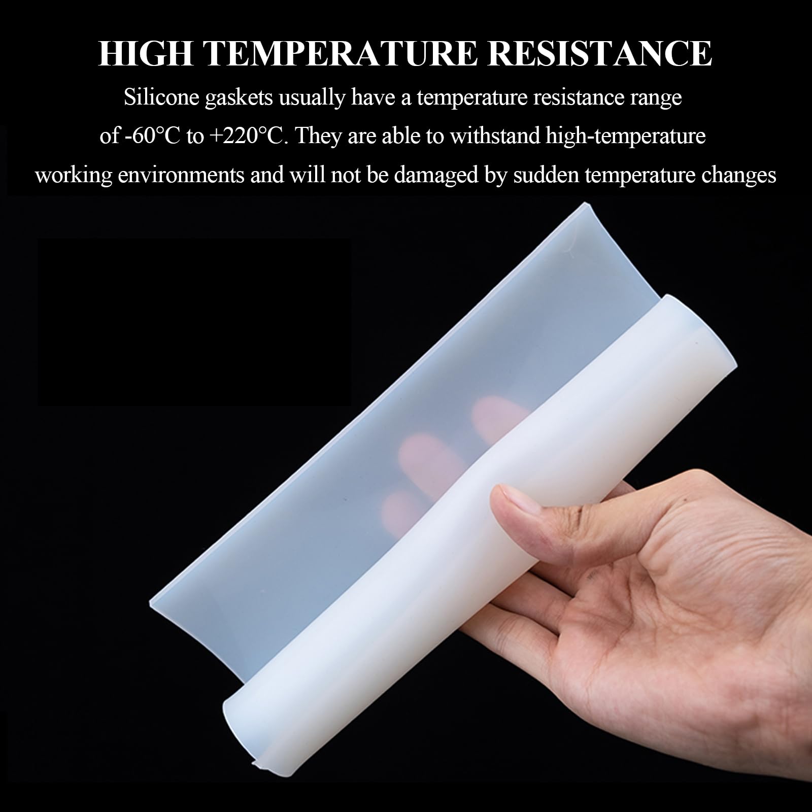 DFDPAXL 5 Pcs Translucent Silicone Rubber Sheet 200×200×0.5Mm-200×200×2Mm, Silicone Mat Suitable for Auto Repair and Home Repairs,200×200×0.5mm