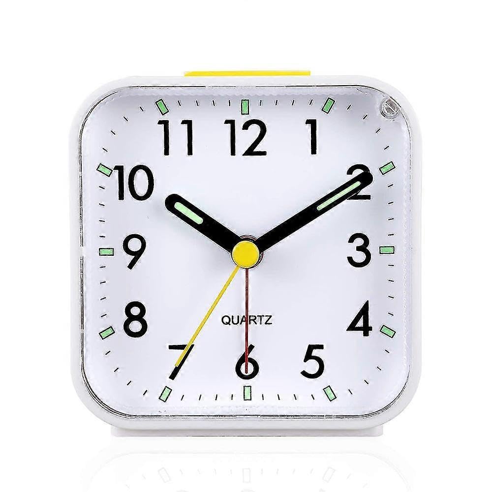 JOYHAPPST silent analog alarm clock non ticking, gentle wake, beep sounds