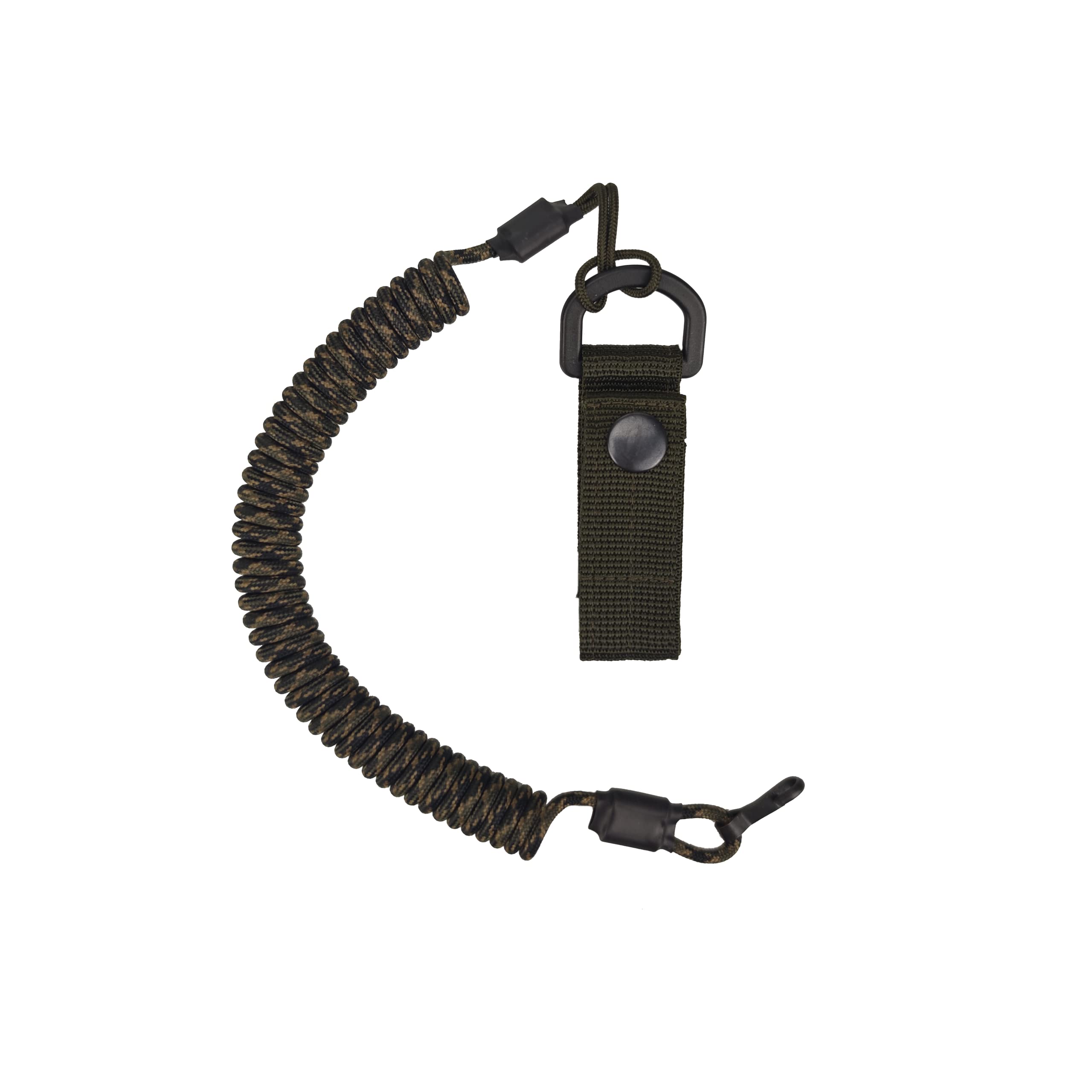 EdcX Paracord Nylon Tactical Lanyard, spiral cable, elastic key pendant made of Paracord, 4 types of fastening to choose from