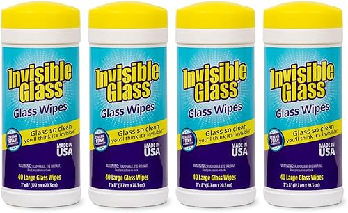 Miniatura 8 de Invisible Glass 90160-3PK 40 toallitas de limpieza de vidrio sin pelusas, perfectas para espejos, ventanas, parabrisas para el hogar, automóvil y