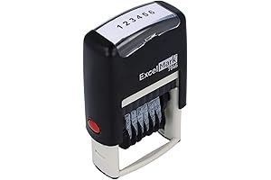 Red Numbering Stamp: Braille Money Self Printing, 6 Digit