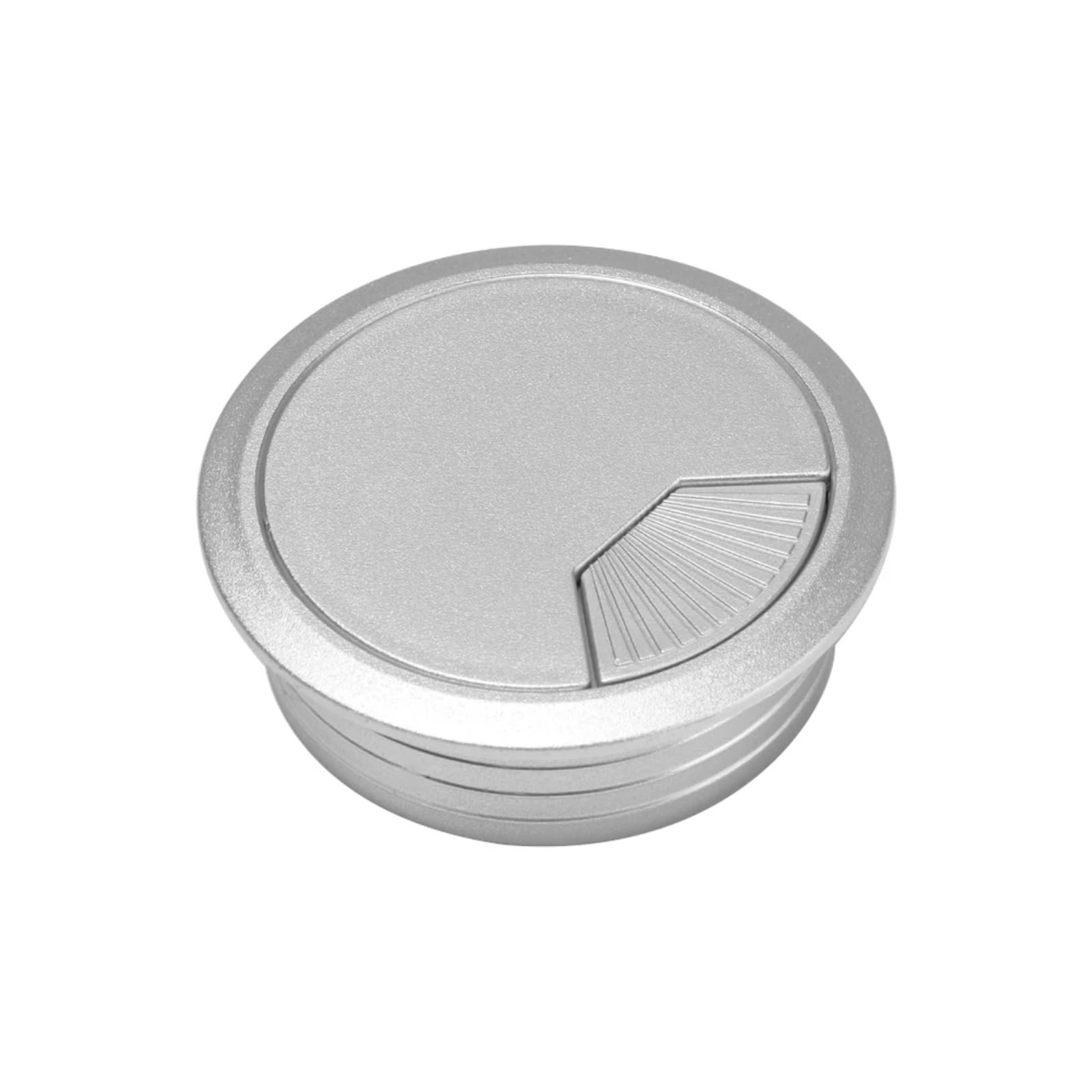 Przelotka biurkowa 10 sztuk 60/80mm biurko stół z tworzywa sztucznego pokrywa otworu na kable komputer stancjonarny biurko drut okrągły Tidy przelotka organizator do kabli(Silver,80mm)