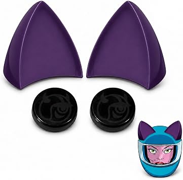 Helmet Flair MagNeatOhz Cat Ears for Helmet | Made in USA | Magnetic & Interchangeable Kitty Ears for Motorcycle, Bike & Ski Helmets - Pair