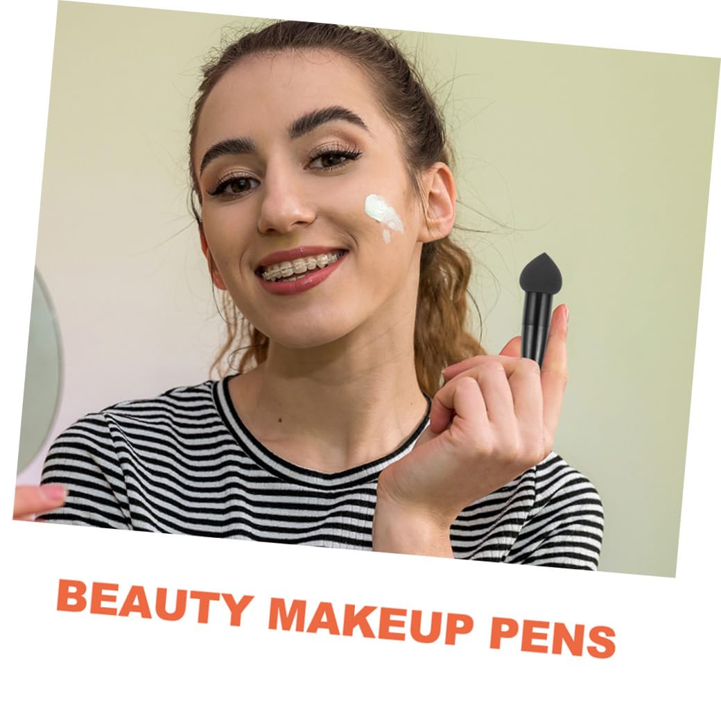 Mikikit Make Up Stifte Nass und Trocken Make Up Pinsel aus Latex 6 Stück mit Griff Tragbare und Zarte für Präzises