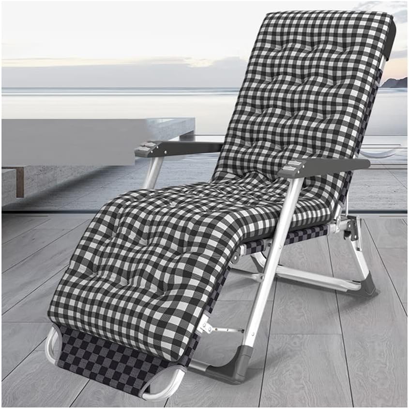 Zero Gravity Chairs Patio Lounge Chairs Outdoor Beach Chair with Pillow Adjustable Folding Reclining Lawn Chair Pool Chairs for Pool Side Camping Yard Beach Steel Frame (Color : B+Cushion b
