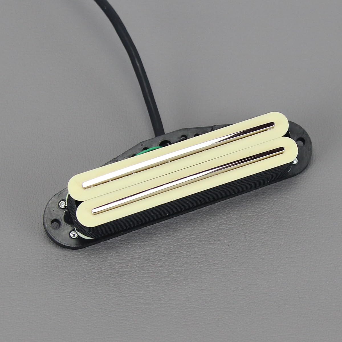 FLEOR Ceramiczny zestaw przetworników Humbucker Hot Rail z pojedynczą cewką do gitary elektrycznej w stylu ST, kremowy