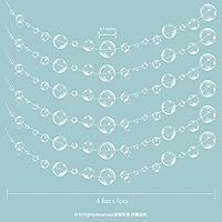 Vista 2 de Decor365 Under The Sea Party Decorations White Bubble Garlands Little Mermaid Birthday Decorations Bday Hanging Streamer Beach Banner Decor