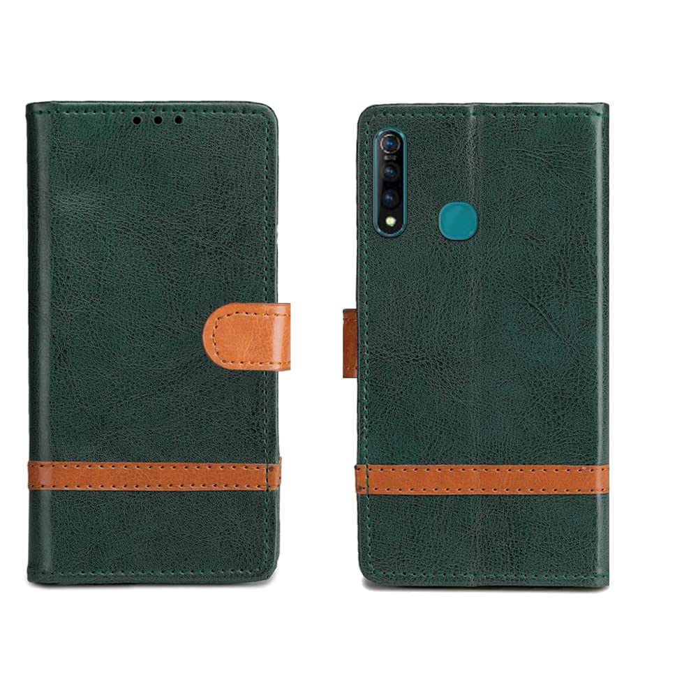 Inktree Vivo Z1 Pro Flip Case | Premium Leather Finish Flip Cover |Complete Protection Flip Cover for Vivo Z1 Pro - Green Stripe (B0BHPLTRK4) Amazon Price History, Amazon Price Tracker