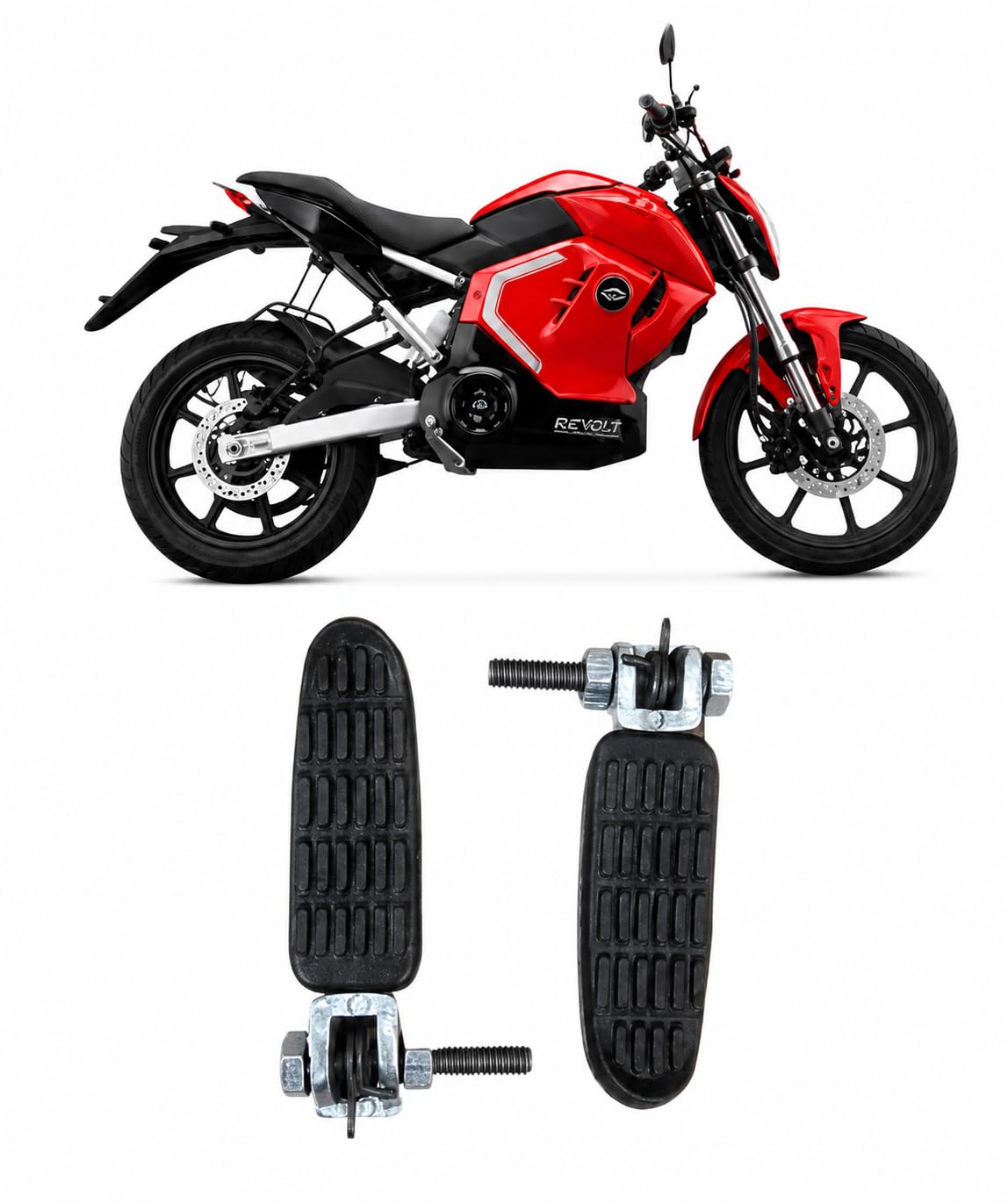 Front Footrest Assembly Compatible for Revolt bike rv.400 Futtraysh Left & Right Side Foot Peg Set-image-15