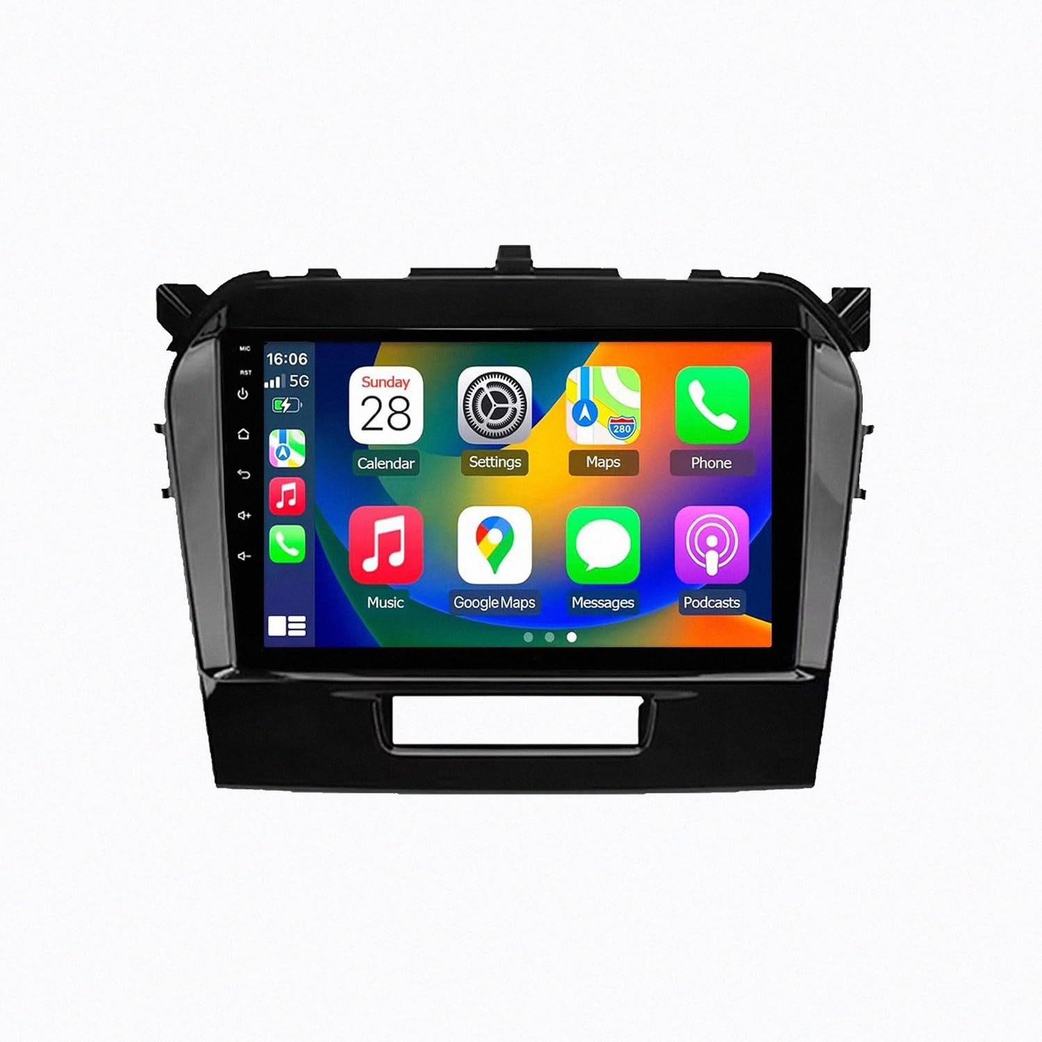 Car Stereo Carplay Radio de Coche para Suzuki Vitara 2017 2018 2019 2020 Soporta Bluetooth, Control Volante, USB, WiFi, 4G, Mirror-Link, GPS Navegador/Radio FM, 4 Nuclear 1G+32G