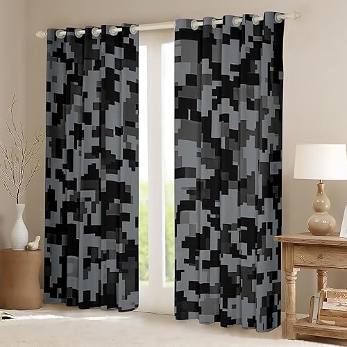 Miniatura 2 de Erosebridal Cortinas y cortinas de camuflaje para niños, adolescentes, jóvenes, adultos, hombres, decoración de dormitorio, cortinas opacas