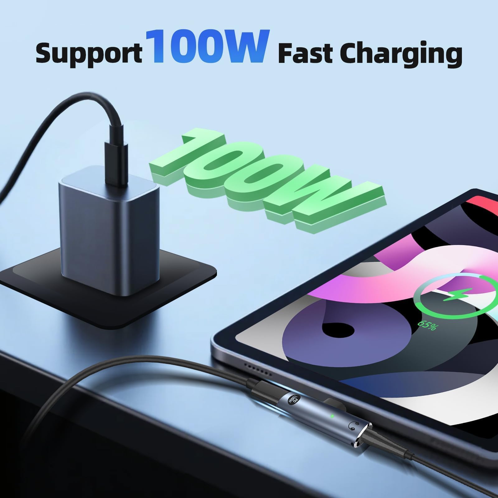 Adattatore per cuffie USB-C – 2 in 1 Ricarica Rapida da 100W e Adattatore Audio da 3.5mm per Telefoni e Dispositivi di Tipo C