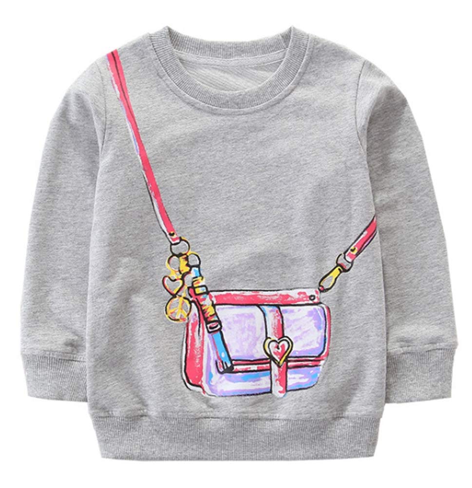 HILEELANG Sudaderas de manga larga con cuello redondo para niña