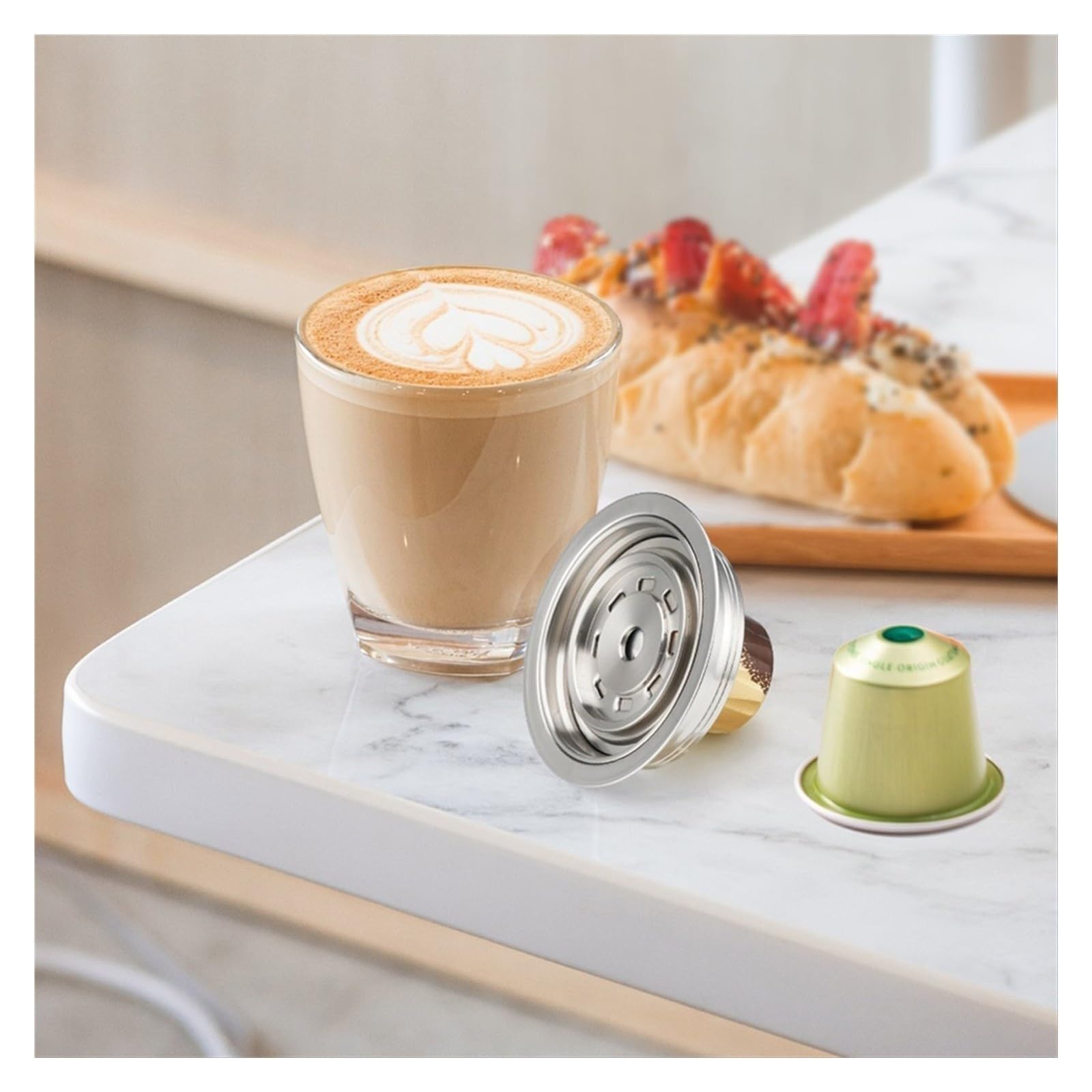 Adaptador De Cápsula De Café,Compatible Con VertuoLine | Compatible Con Vertuo ,Compatible Con De Longhi Cápsulas Se Convierten En Vertuoline Adaptador De Cápsula De Café De Máquina