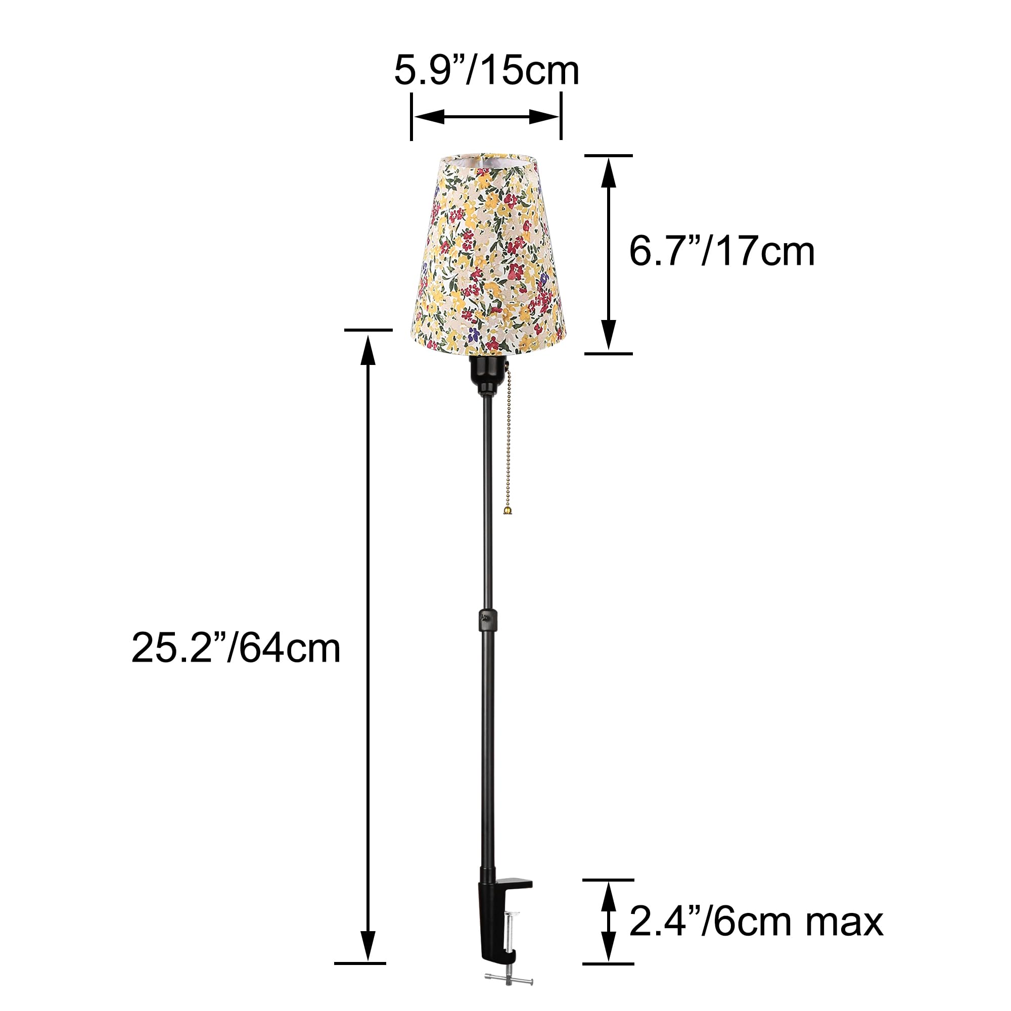 Modern Klemmleuchte,1 Packung Leselampe mit 2,5 m Kabel, Dimmbar Nachttischlampe,Augenpflege Schreibtischlampe für Heimgebrauch Büro, E27 Lampenhalterung - DZ0375I