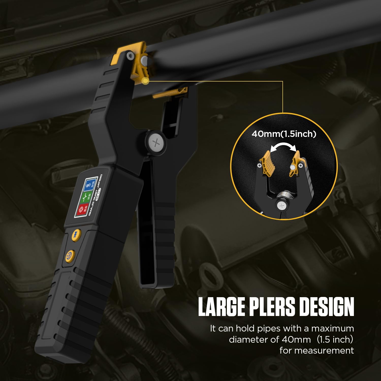 Digital Thermometer HVAC,Pipe Temp Clamp for Heating and Cooling Systems,HVAC Thermometer with Digital and Waveform Display,Real-Time Temp Measurement, Store 8 Waveform Data image 8 of 9 B0D5XX6TPN