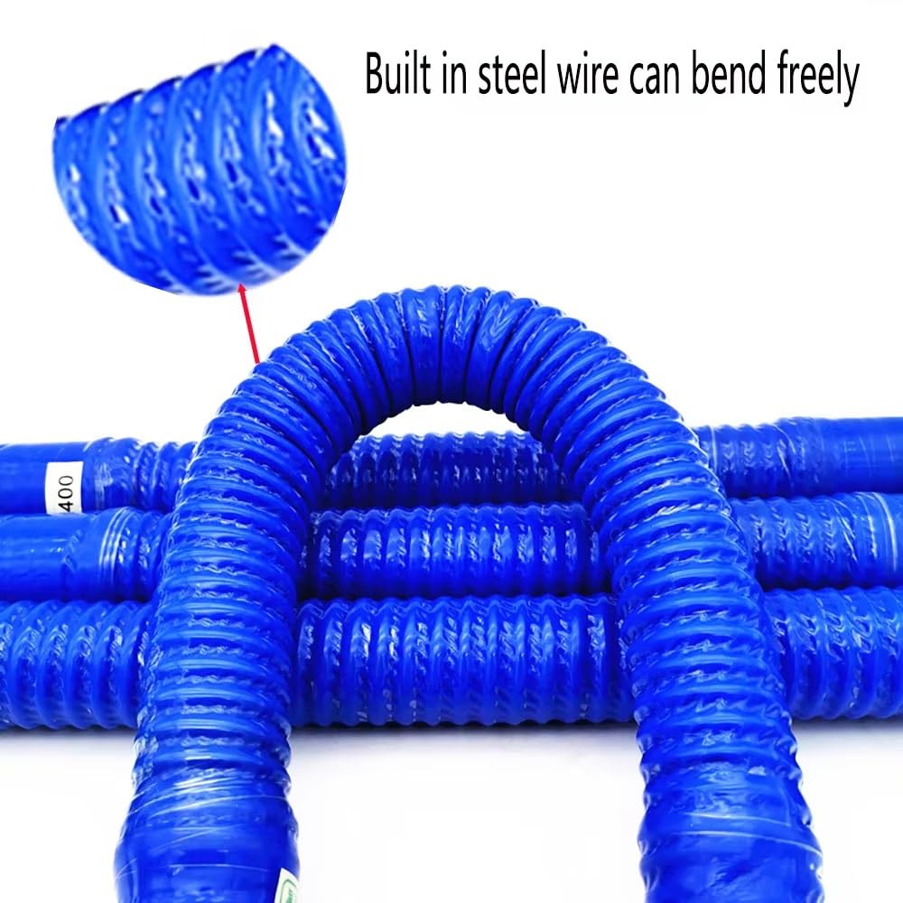 Manguera De Silicona Universal For Coche, Tubo De Radiador De Admisión De Aire Intercooler, Color Azul, 20-75mm ID, 500mm, Con Alambre De Acero(ID 60mm)