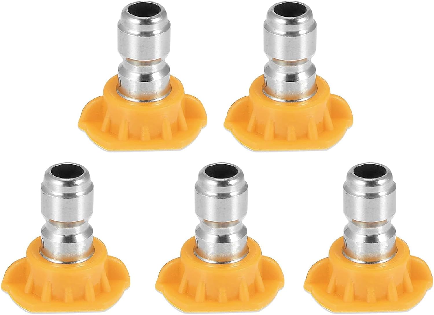 Larcele Pressure Washer Spray Nozzle Tip Set, Replacement Sprayer Nozzle Tips for Pressure Washers Accessories,1/4 Quick Connect, 4,500 PSI, 5 Pack (Black, 60 Degree) QXJPZ-01