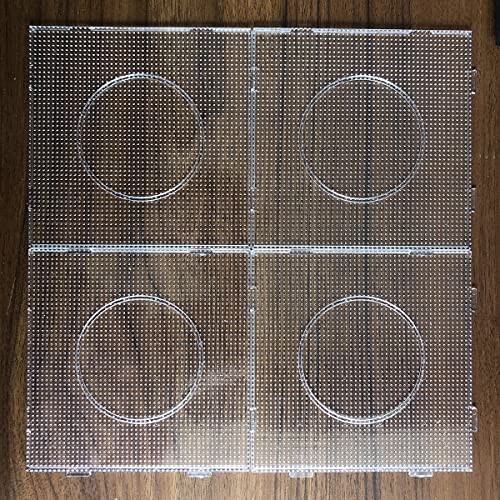 ZLLBTMO 4PCS 2.6MM Fuse Beads Boards Large Square Clear Plastic Pegboards Kits Iron Beads for Aldult DIY Make Craft with 5 Ironing Paper by ZLLBTMO - Image 2