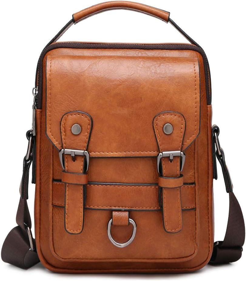 Men Messenger Bag Casual Crossbody Handbag Daypack For iPad mini(Orange)