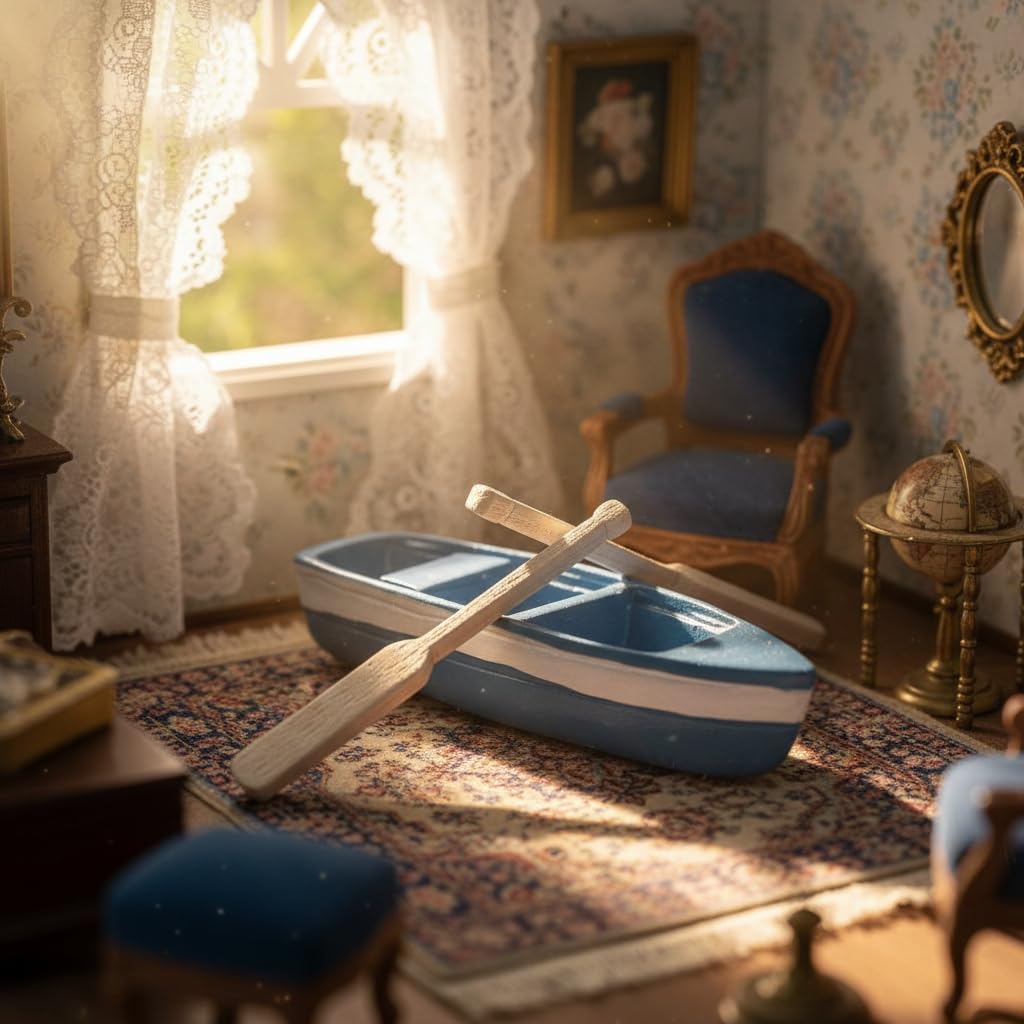 Mini Tiny Wooden Boat - Image 4