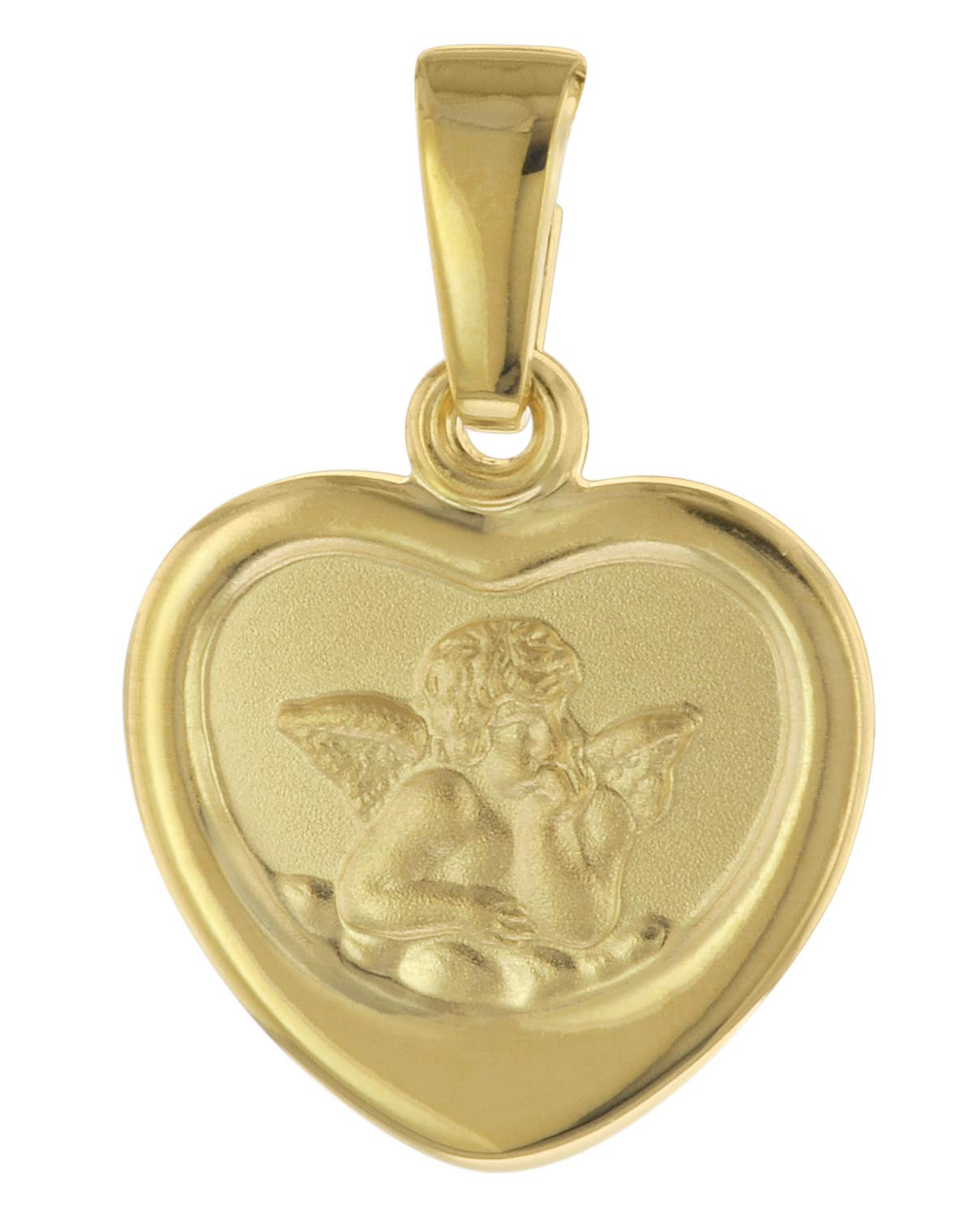 trendor Halskette mit Schutzengel für Mädchen Gold auf Silber 925 75713 | Engel Anhänger für Mädchen Silberschmuck vergoldet Geschenkidee