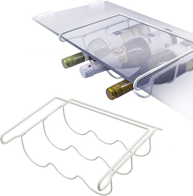 Qualtex Bottle & Wine Bottle Rack Shelf Holder For All Fridges - Fridge Bottle Storage Shelf