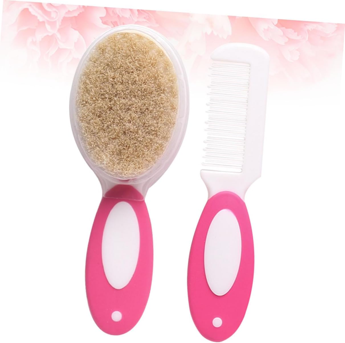 VICASKY 6 Pcs 1 Newborn Hair Brush Infant Comb Shampoo Brush Scalp Massager Baby Girl Hair Accessories Soft and Comfortable image 3