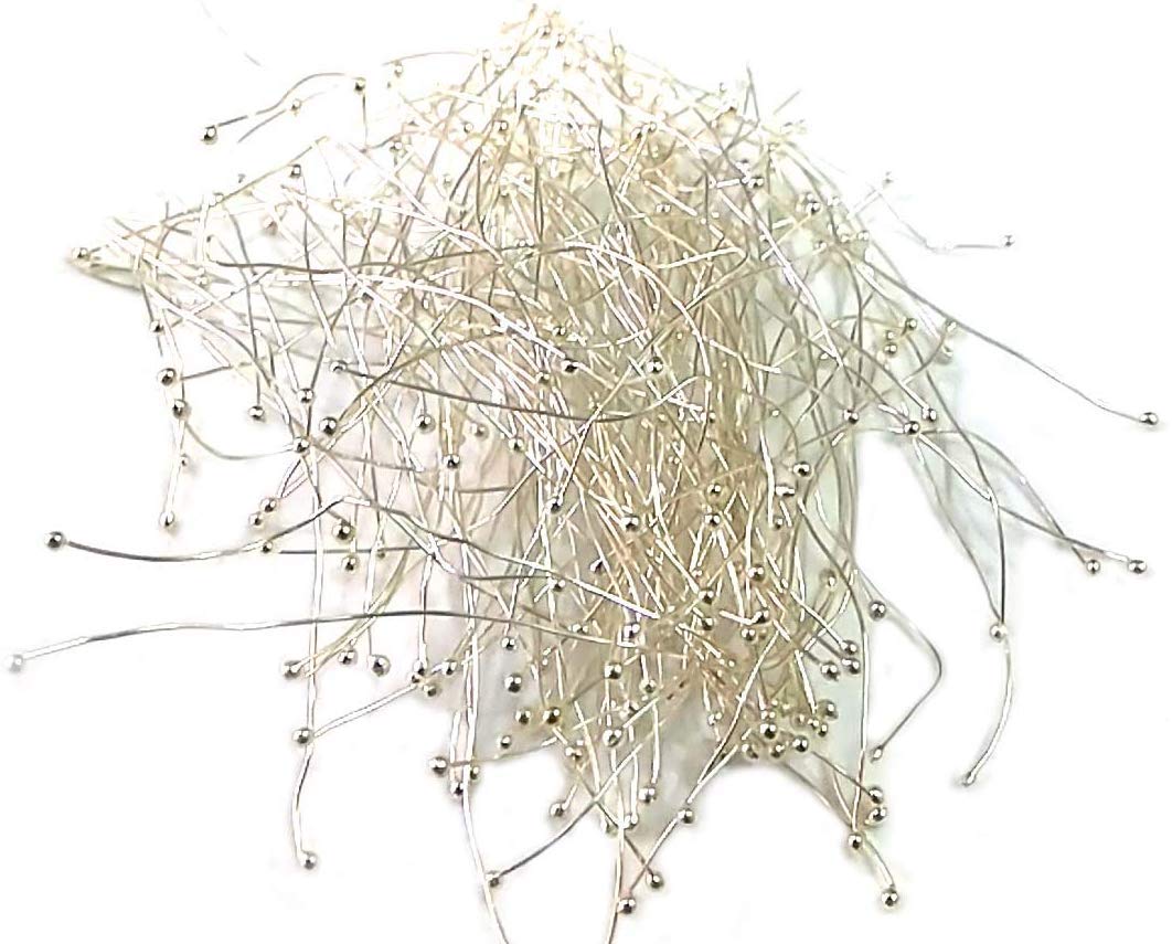 Round Headed Ball pins for Jewellery Making - 100 Pcs (Silver) (B08213ZYFV) Amazon Price History, Amazon Price Tracker