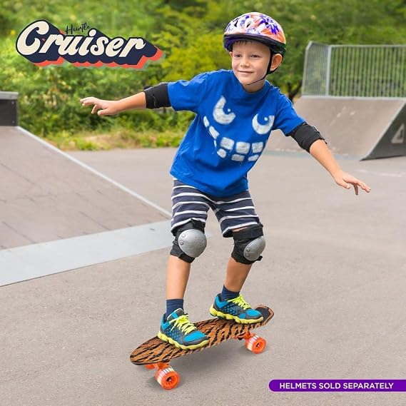Hurtle, Mini Cruiser Skateboard for Children & Adults Skateboard Children from 5 Years Girls & Boys, Penny Board with LED Wheels, Non-Slip Deck, Penny Board for Beginners and Advanced