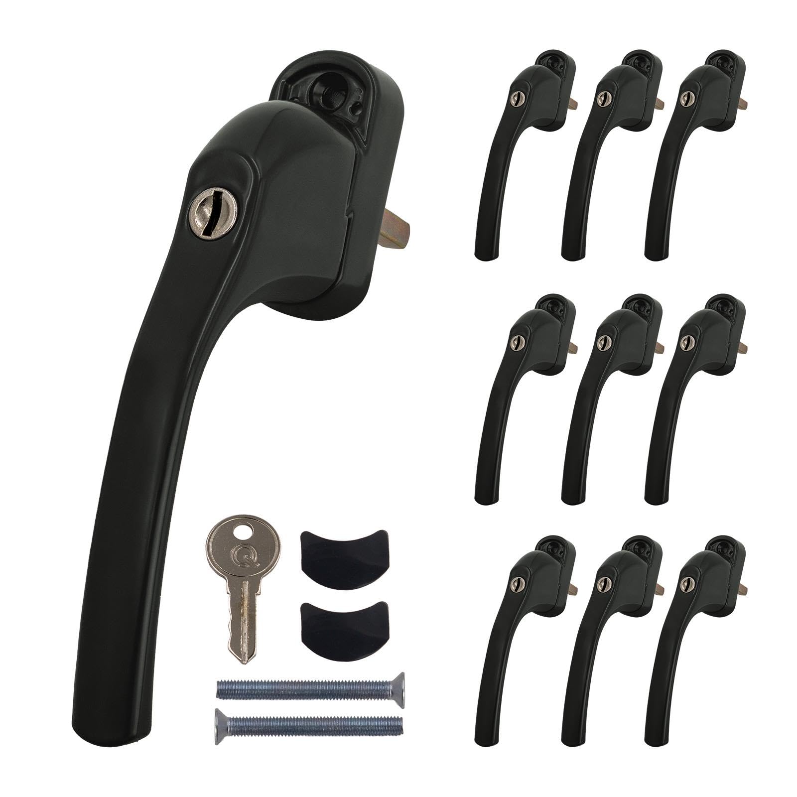 greenteQ Alpha Tilt & Turn Window Handle (10 Pack) - Anthracite Grey