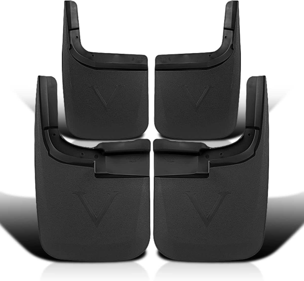 Spec-D Tuning Front+Rear Splash Guard Mud Flaps Compatible with 2015-2018 Ford F250 F350 Super Duty w/o Wheel Lip