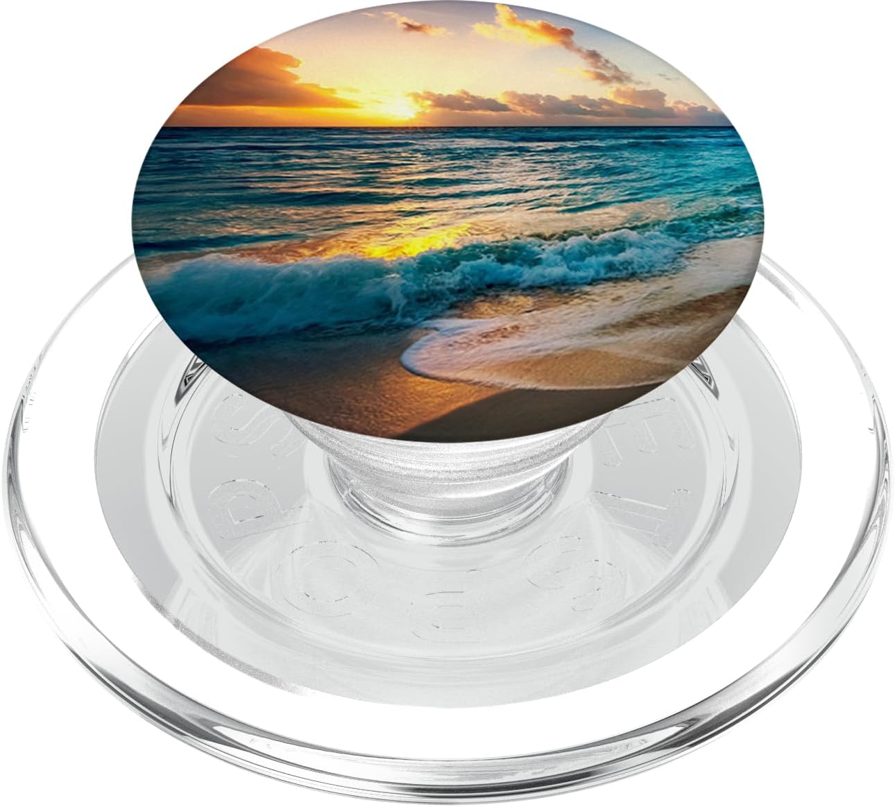 Tropical Beach Ocean Sunset PopSockets Grip and Stand for Phones and Tablets PopSockets PopGrip for MagSafe