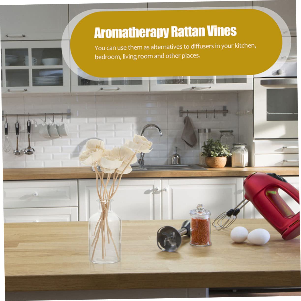 Abaodam 5 Set Eleganti Bastoncini Diffusori in Rattan Bastoncini Diffusori Per Profumi Naturali Per La Casa 3 Pezzi * 5