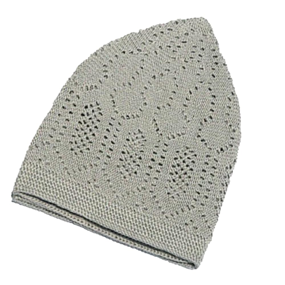 Bmlimited Men's Grey Bml 3 X Kufi Topi Skull Cap Muslim Islamic Prayer Cap Light Weight Breathable Head Wear Ideal Mosque Hat For Eid Ramadan Gift (Cotton, )